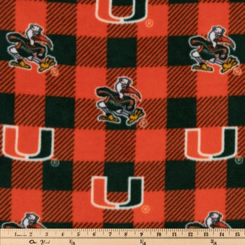 Best deal ❤️ Miami Allover Collegiate Fleece Fabric ???? 4 Best deal ❤️ Miami Allover Collegiate Fleece Fabric ???? - Image 2