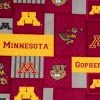 Best Pirce ⌛ Minnesota Block Collegiate Fleece Fabric 🎉