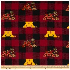 Alternative view of Top 10 ✔️ Minnesota Allover Collegiate Fleece Fabric ????