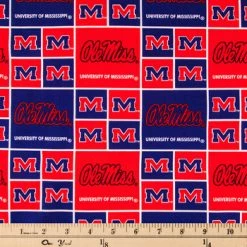 Alternative view of New ???? Mississippi Block Collegiate Cotton Fabric ????