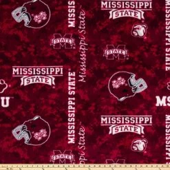 Deals 🎁 Mississippi State Allover Collegiate Fleece Fabric 🛒 -NFL Shop 350Wx350H 953125 a 0322