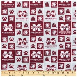 New 🥰 Mississippi State Block Collegiate Cotton Fabric ✨ -NFL Shop 350Wx350H 953133 a 0922