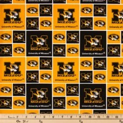 Alternative view of Budget ???? Missouri Block Collegiate Cotton Fabric ✔️