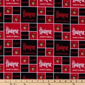Cheap ???? Nebraska Block Collegiate Cotton Fabric ???? 4 Cheap ???? Nebraska Block Collegiate Cotton Fabric ???? - Image 2