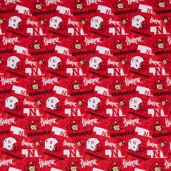 Budget ???? Nebraska Allover Collegiate Cotton Fabric ⭐
