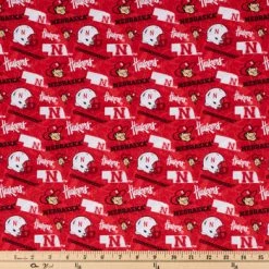Alternative view of Budget ???? Nebraska Allover Collegiate Cotton Fabric ⭐
