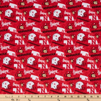 Budget ???? Nebraska Allover Collegiate Cotton Fabric ⭐ 4 Budget ???? Nebraska Allover Collegiate Cotton Fabric ⭐ - Image 2