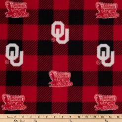 Alternative view of Budget ???? Oklahoma Buffalo Check Allover Fleece Fabric ????