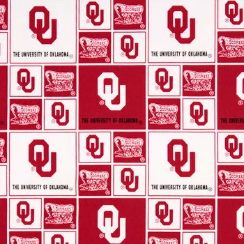 Discount ???? Oklahoma Block Collegiate Cotton Fabric ✨ 3 Discount ???? Oklahoma Block Collegiate Cotton Fabric ✨