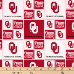 Alternative view of Discount ???? Oklahoma Block Collegiate Cotton Fabric ✨