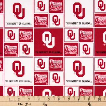 Discount ???? Oklahoma Block Collegiate Cotton Fabric ✨ 4 Discount ???? Oklahoma Block Collegiate Cotton Fabric ✨ - Image 2