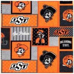 Cheap ???? Oklahoma State Block Collegiate Fleece Fabric ✔️