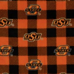 Best deal ❤️ Oklahoma State Buffalo Check Collegiate Fleece Fabric 😍