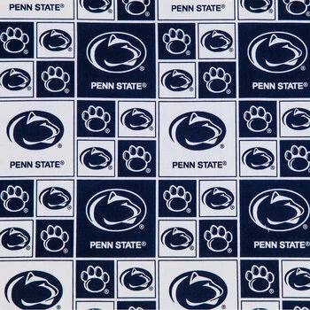 New ???? Penn State Block Collegiate Cotton Fabric ???? 3 New ???? Penn State Block Collegiate Cotton Fabric ????