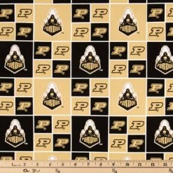 Alternative view of Coupon ???? Purdue Block Collegiate Cotton Fabric ????