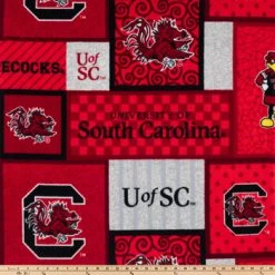 Alternative view of Wholesale ✔️ South Carolina Block Collegiate Fleece Fabric ✔️