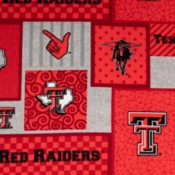 Wholesale ???? Texas Tech Block Collegiate Fleece Fabric ????