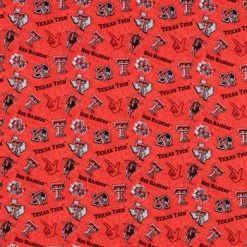 Hot Sale ???? Texas Tech Allover Collegiate Cotton Fabric ????