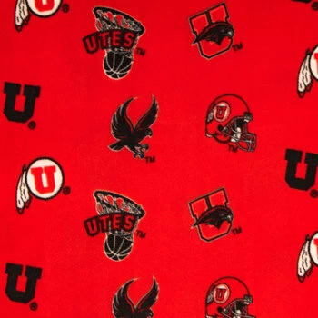 Brand new ???? Utah Allover Collegiate Fleece Fabric ???? 3 Brand new ???? Utah Allover Collegiate Fleece Fabric ????
