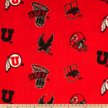 Brand new ???? Utah Allover Collegiate Fleece Fabric ???? 4 Brand new ???? Utah Allover Collegiate Fleece Fabric ???? - Image 2
