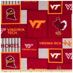 Alternative view of Cheapest ???? Virginia Tech Block Collegiate Fleece Fabric ????