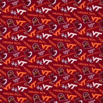 Flash Sale ???? Virginia Tech Allover Collegiate Cotton Fabric ⌛ 3 Flash Sale ???? Virginia Tech Allover Collegiate Cotton Fabric ⌛