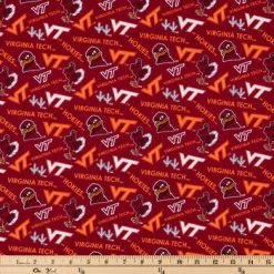 Alternative view of Flash Sale ???? Virginia Tech Allover Collegiate Cotton Fabric ⌛
