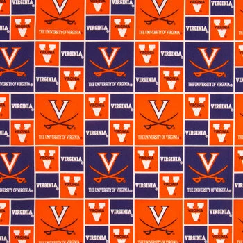 Cheap ???? Virginia Block Collegiate Cotton Fabric ???? 3 Cheap ???? Virginia Block Collegiate Cotton Fabric ????