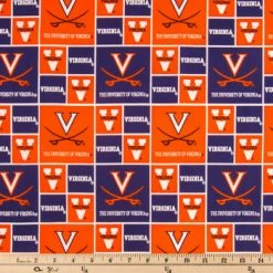 Alternative view of Cheap ???? Virginia Block Collegiate Cotton Fabric ????