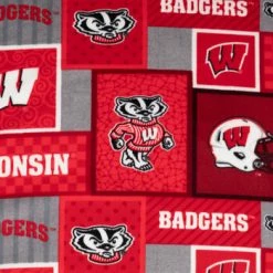 Coupon ???? Wisconsin Block Collegiate Fleece Fabric ????