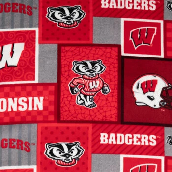Coupon ???? Wisconsin Block Collegiate Fleece Fabric ???? 3 Coupon ???? Wisconsin Block Collegiate Fleece Fabric ????