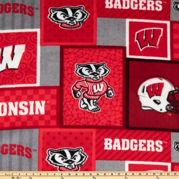 Coupon ???? Wisconsin Block Collegiate Fleece Fabric ???? 4 Coupon ???? Wisconsin Block Collegiate Fleece Fabric ???? - Image 2