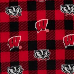 Buy ⭐ Wisconsin Allover Collegiate Fleece Fabric ⌛