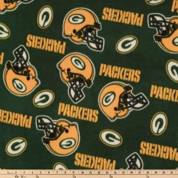 New ???? NFL Green Bay Packers Fleece Fabric ❤️ 4 New ???? NFL Green Bay Packers Fleece Fabric ❤️ - Image 2