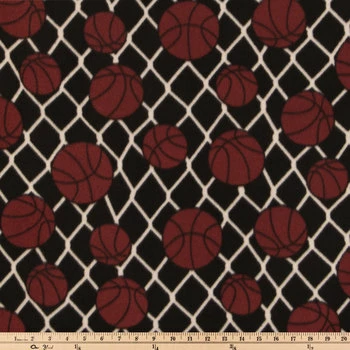 New 🌟 Black & White 🏀 Basketballs Fleece Fabric ⭐ 4 New 🌟 Black & White 🏀 Basketballs Fleece Fabric ⭐ - Image 2